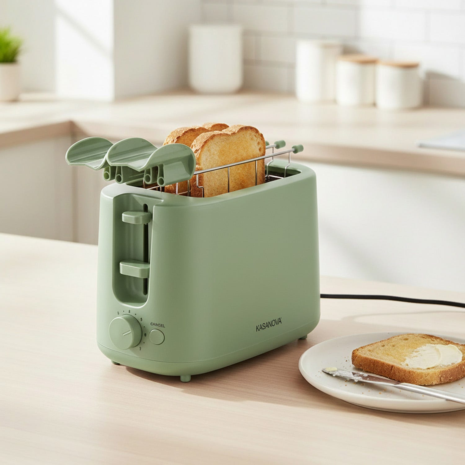 Tostapane 2 fette 7 livelli di tostatura 750 W verde
