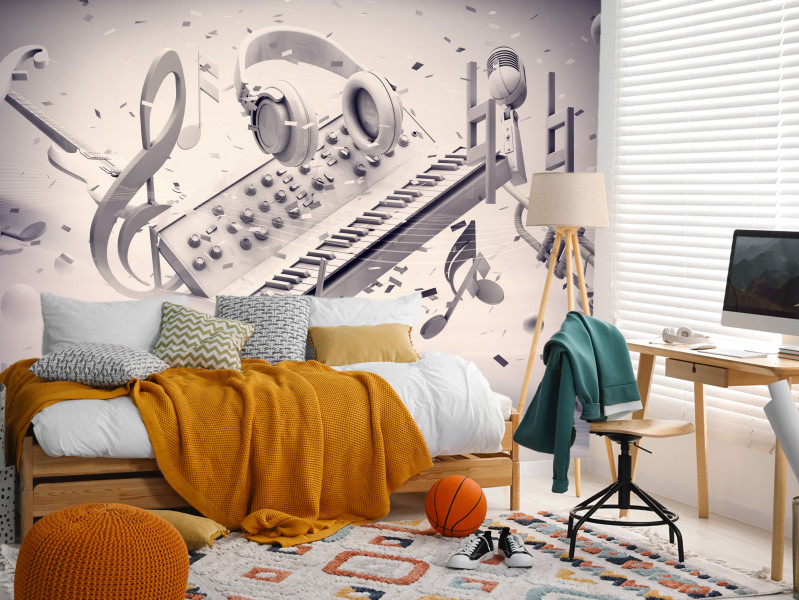 Fototapeta Nowoczesny kolaż muzyczny 100x70cm