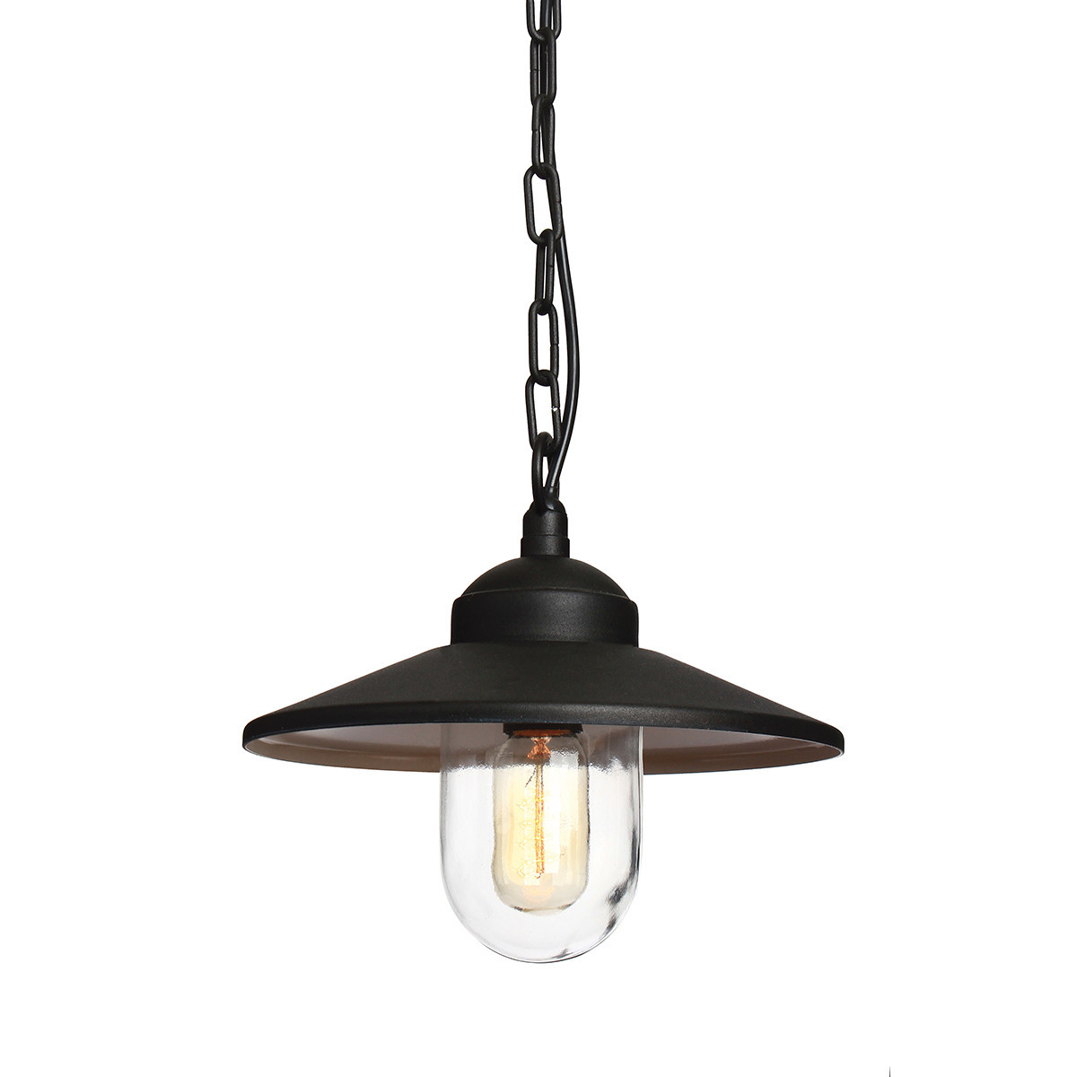 Lampa sufitowa zewnętrzna Klampenborg czarna 1 x E27 x 60W IP44 Elstead