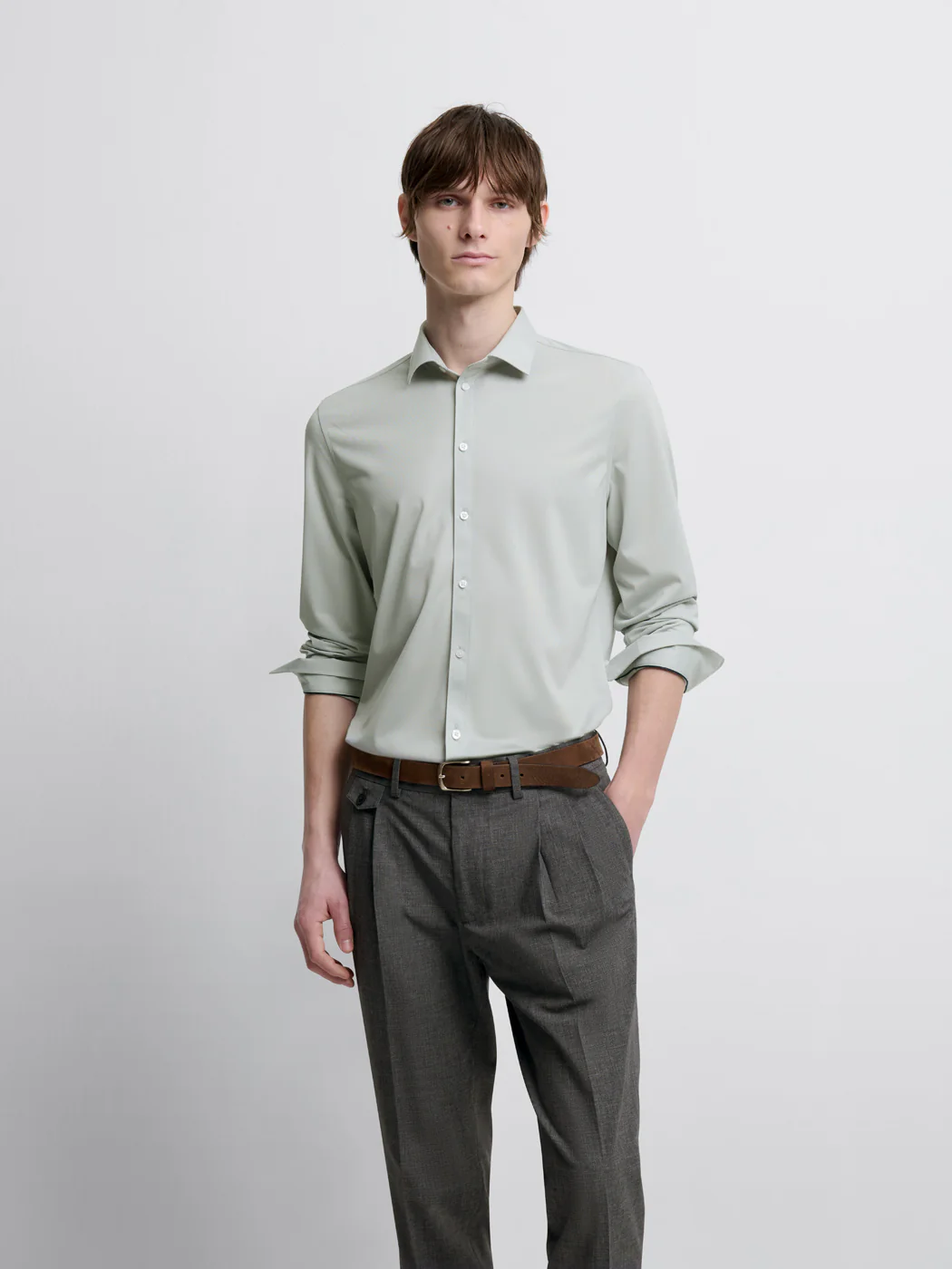 Chemise extraslim tissu traveler