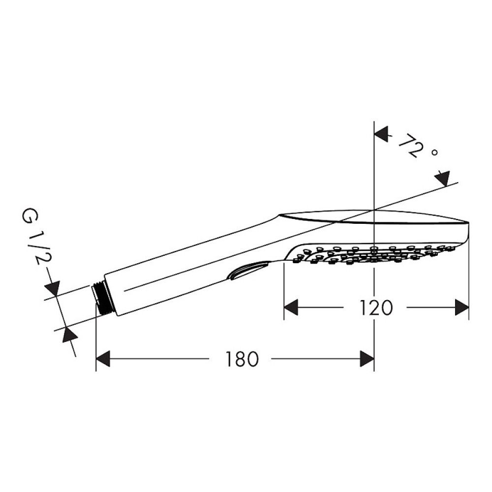 DUSJHODE HANSGROHE RAINDANCE SELECT E 120 3JET MATT HVIT