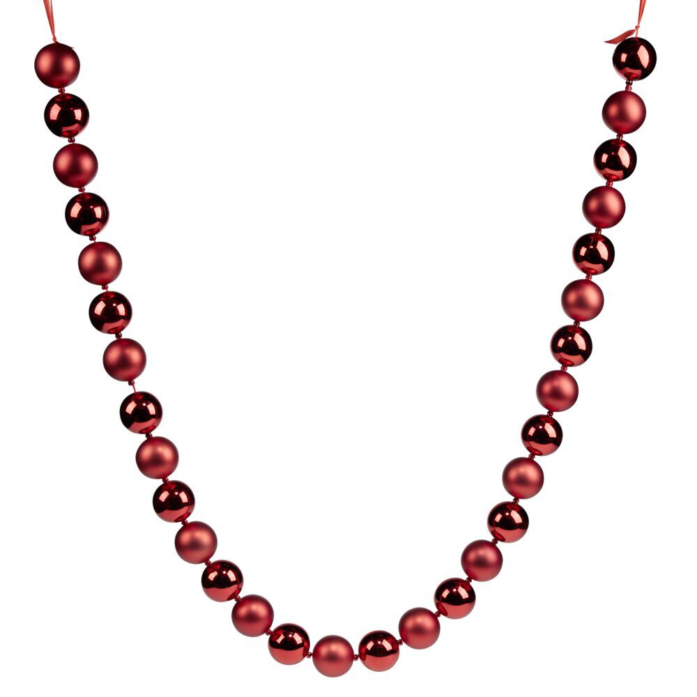 Guirlande de No&euml;l satin et perles x30 L160cm (3 modèles)