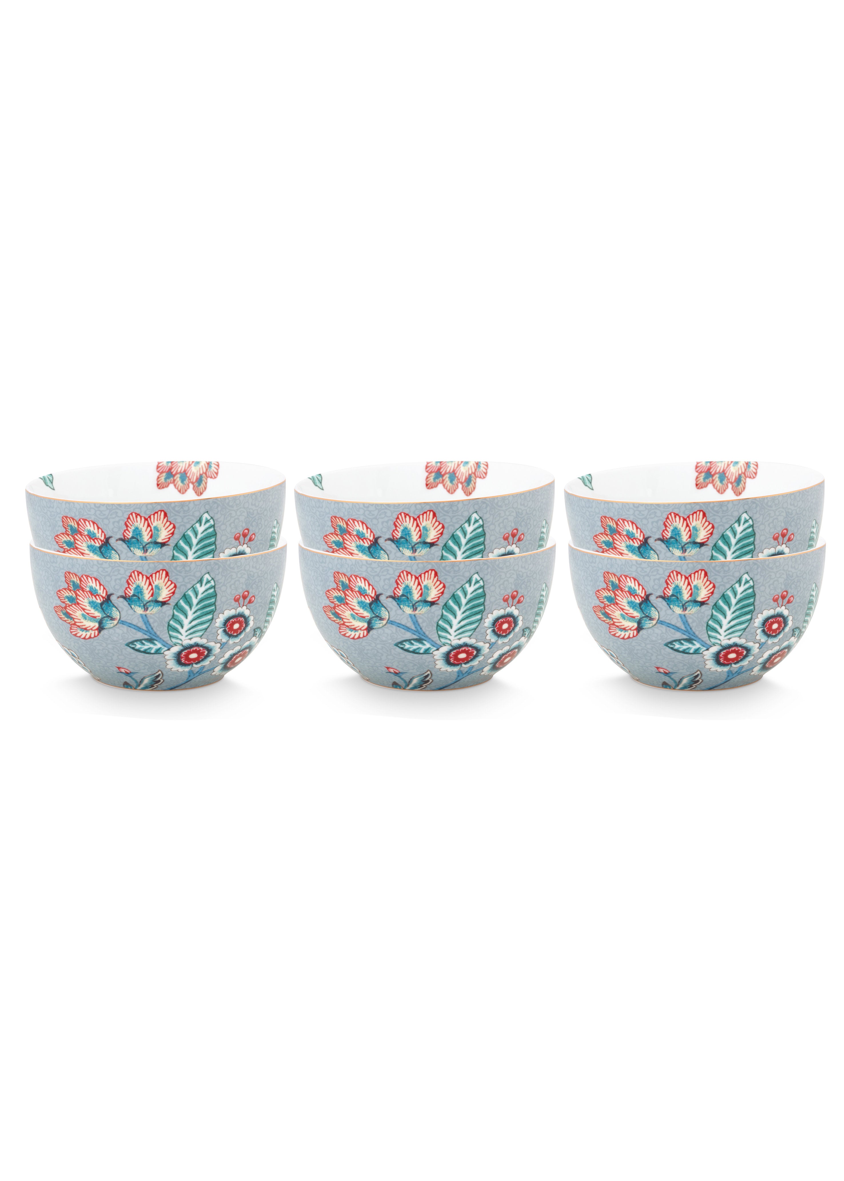 Pip Studio - Flower Festival Kommen - Servies set van 6 - 12cm