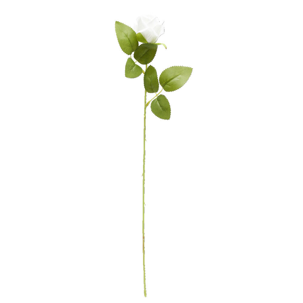 Fleur artificielle rose blanche H51cm