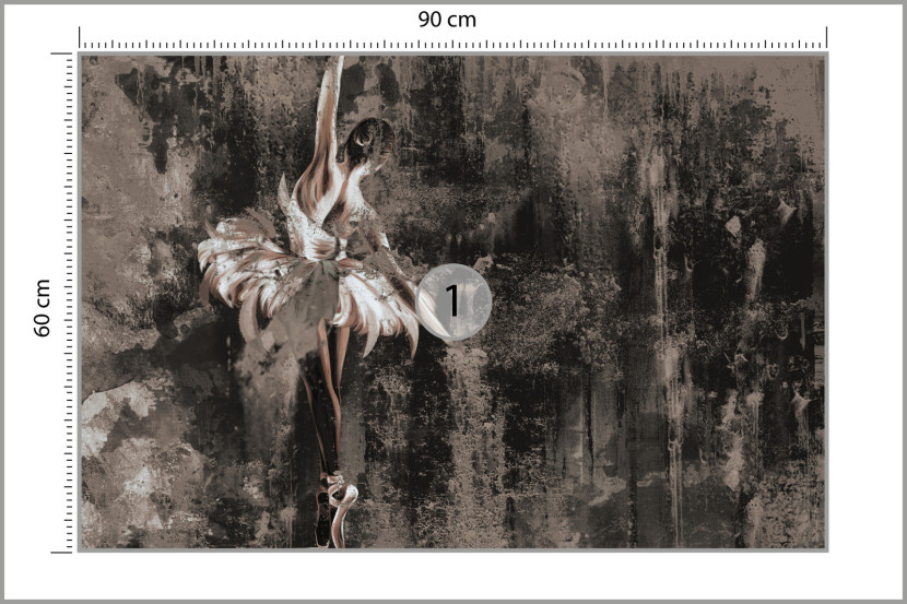 Fototapeta Baletnica Na Betonie 90x60cm