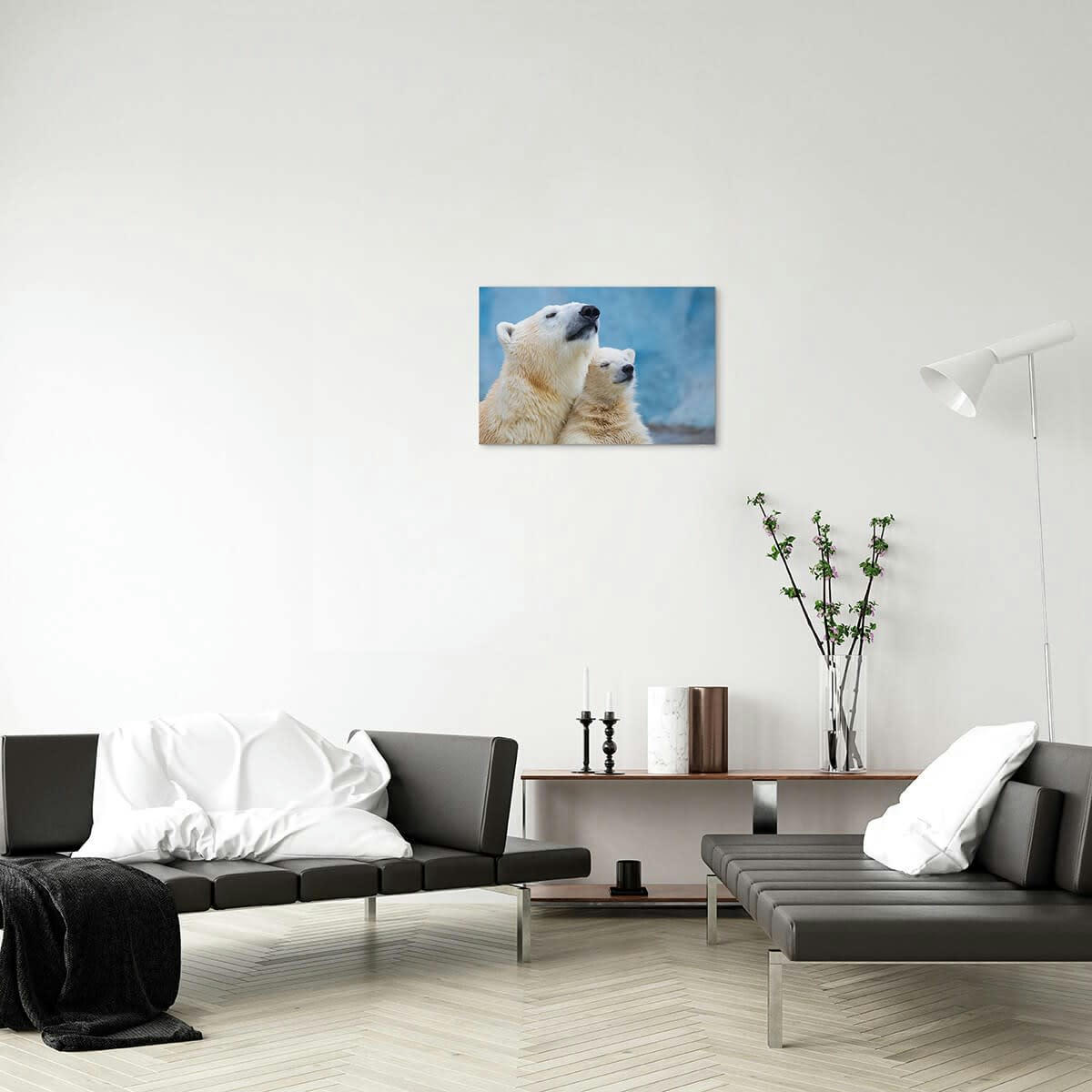 ANIMAUX - Tableau sur toile famille d'ours 30x45 cm