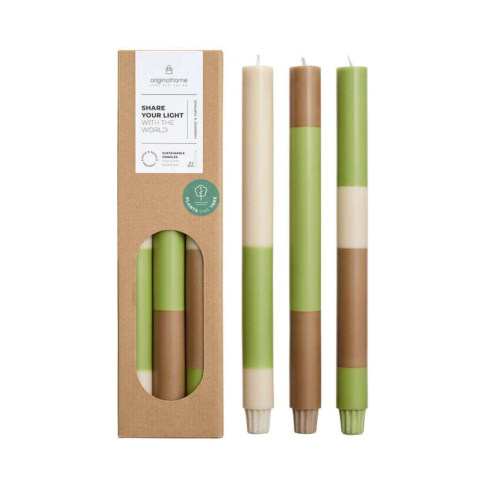 Originalhome dinerkaarsen gelaadge Fall - 30 cm - set van 3