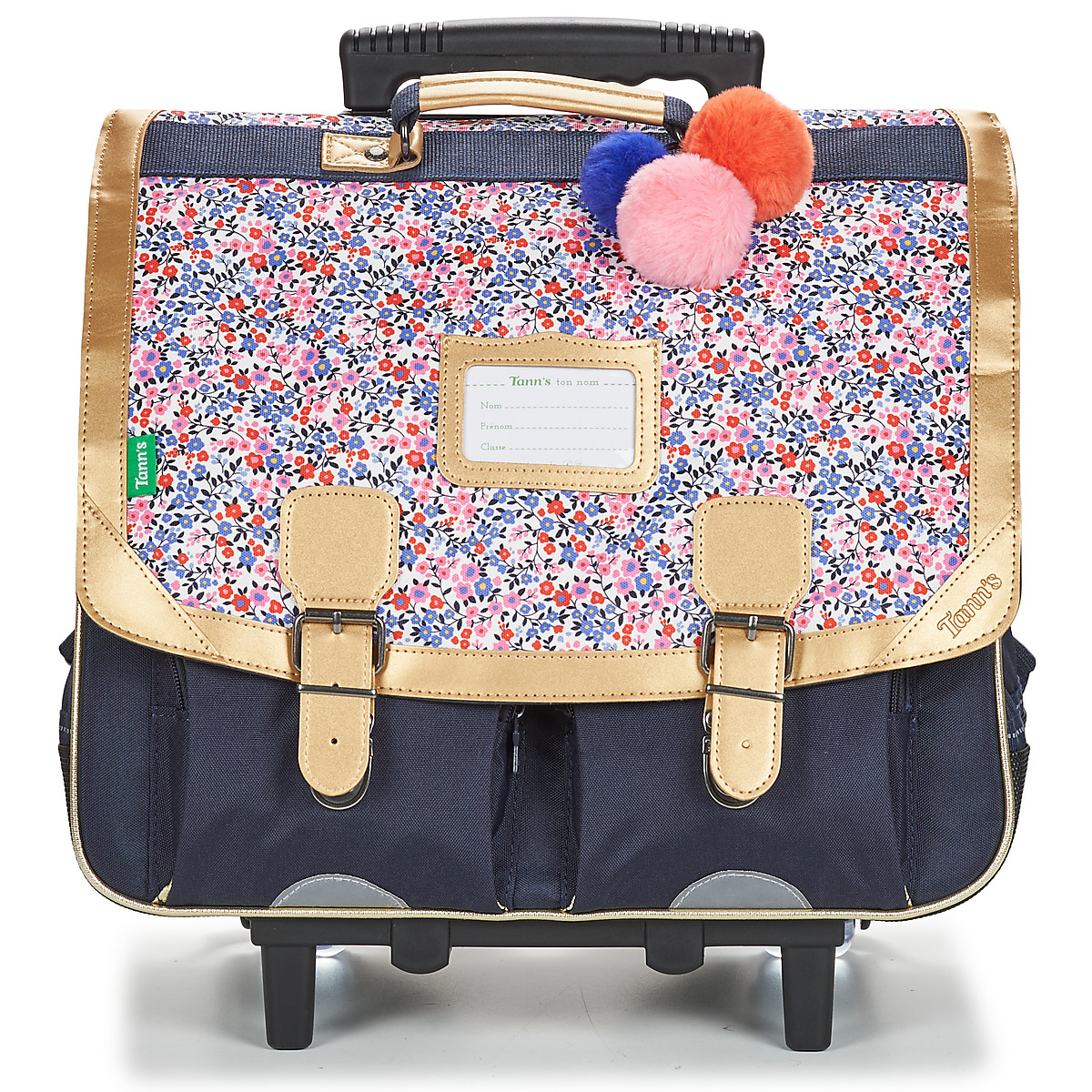 Tann's - ANTONIA TROLLEY CARTABLE 41 CM - Marine / Pink / Gold