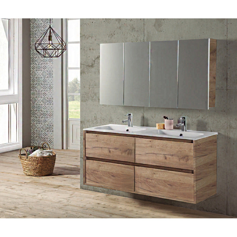 Ensemble de salle de bain Melanie Plus chêne 120 cm THYS