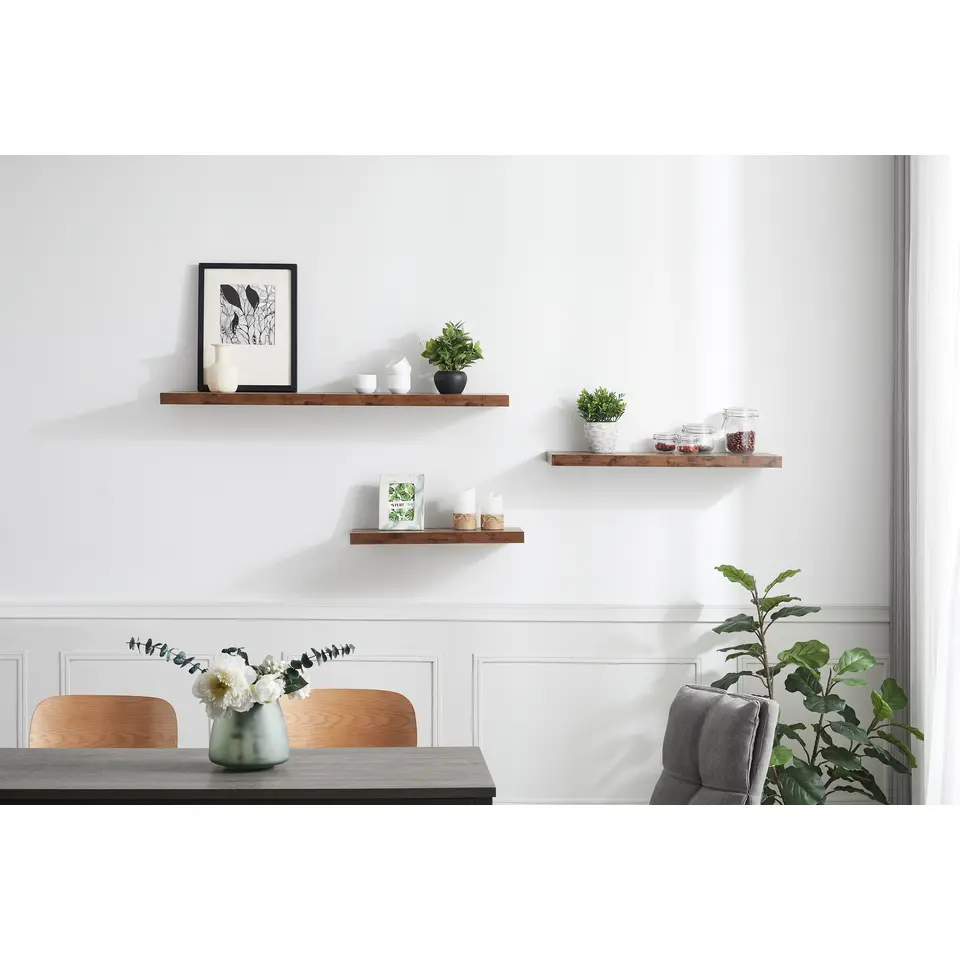 Boeken Plank van 120 cm lang, industrieel design, vintage bruin