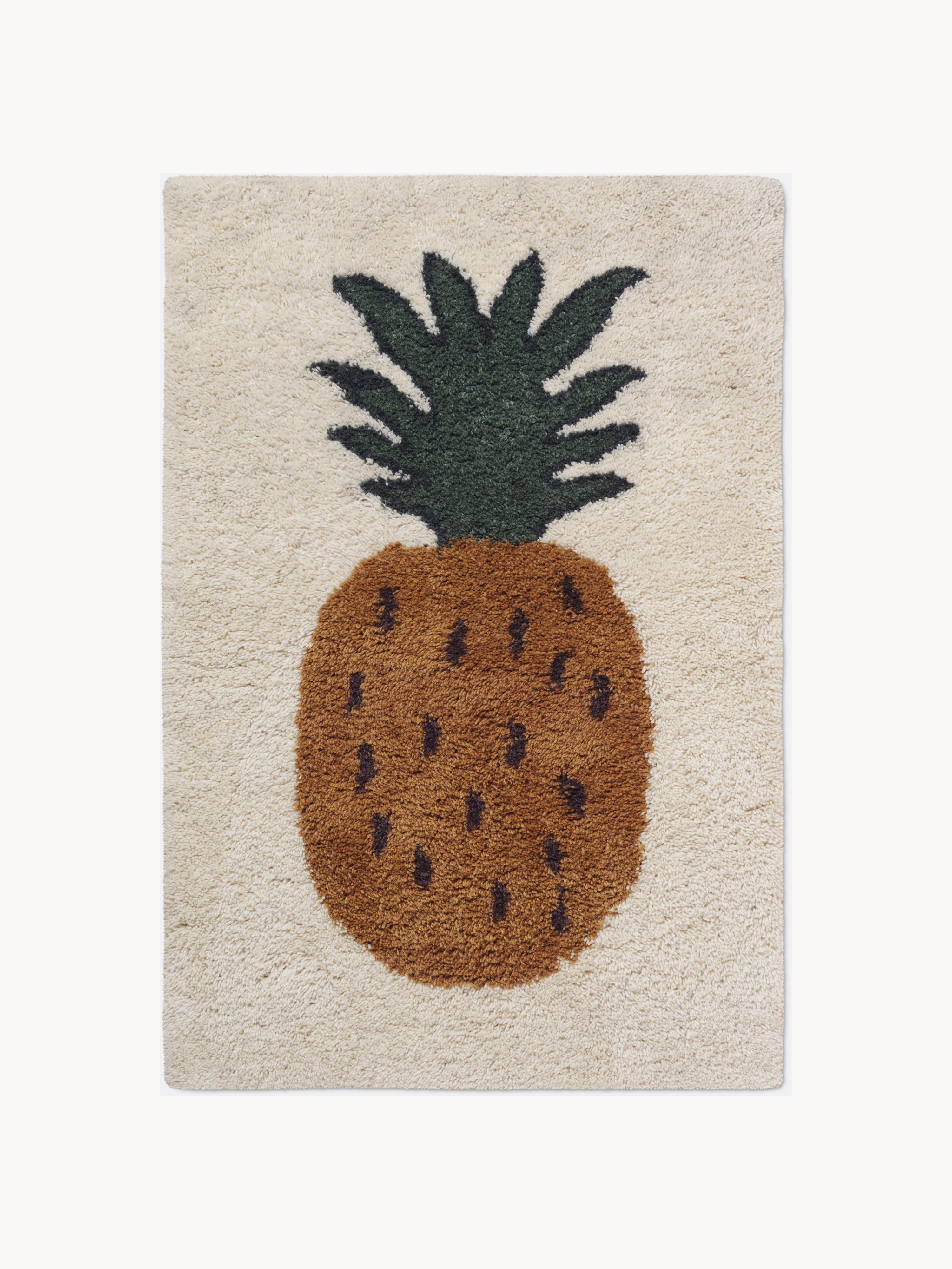 Handgetufteter Wollteppich Fruiticana