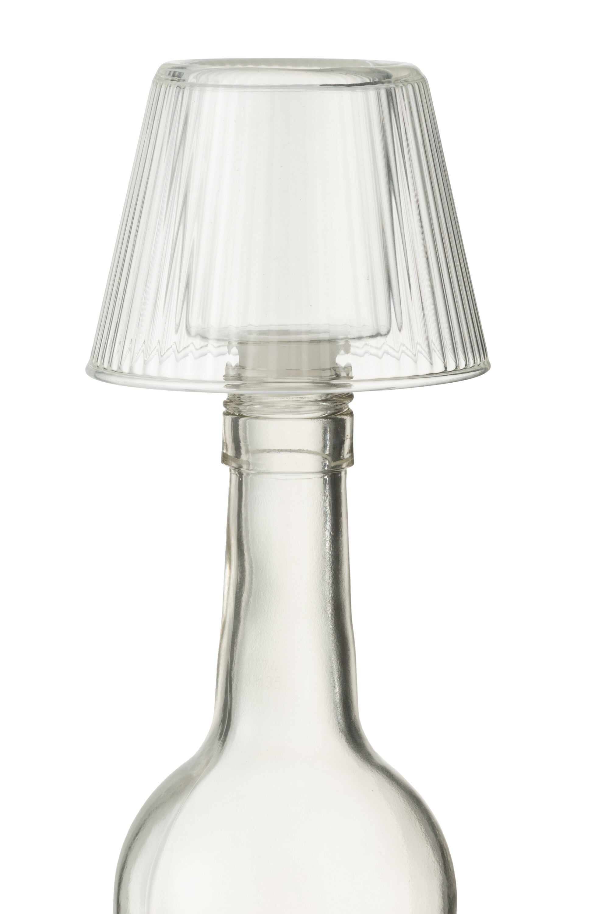 J-Line theelichthouder Hoed - glas - transparant