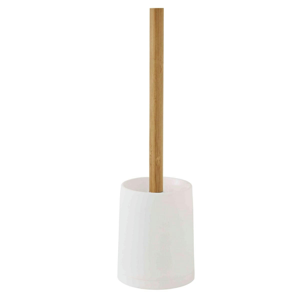 PRIMA - Brosse wc en plastique et bambou blanc