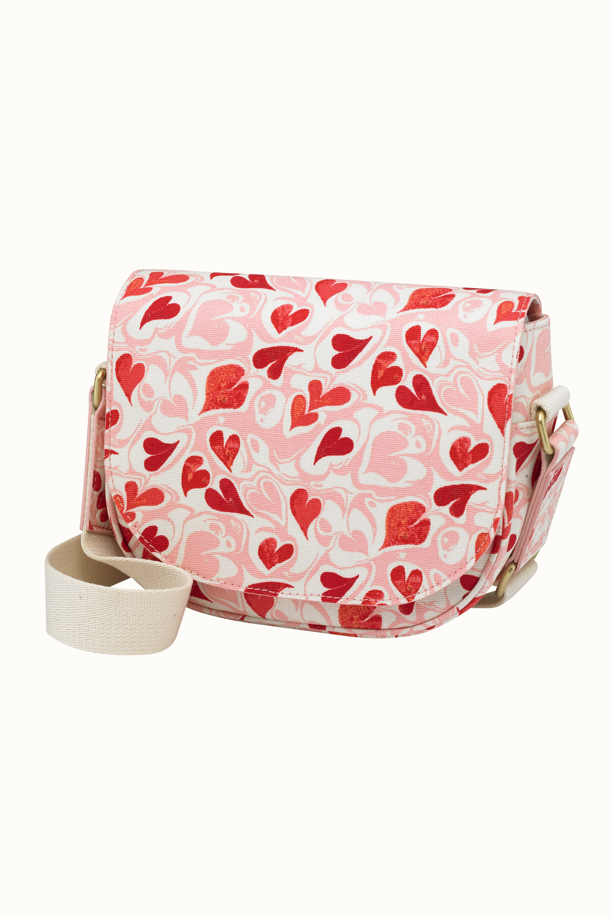 Marble Hearts Ditsy The Mini Saddle Bag