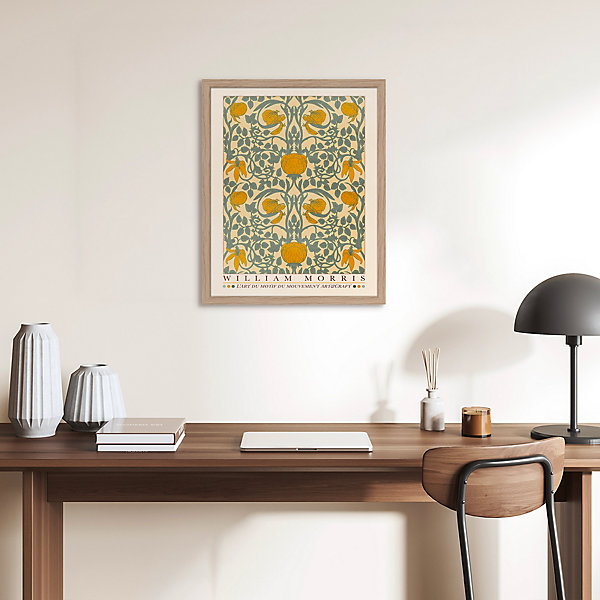 Affiche William Morris l'art du motif du mouvement art &craft fleurs feuilles Dada Art l.40 x H.50 cm