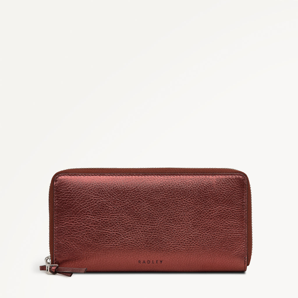Carlton Close - Metallic Large Zip Around Wallet - 112979