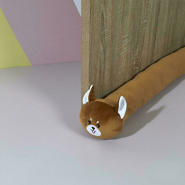 Boudin de porte en polyester chien collection KAWAII marron