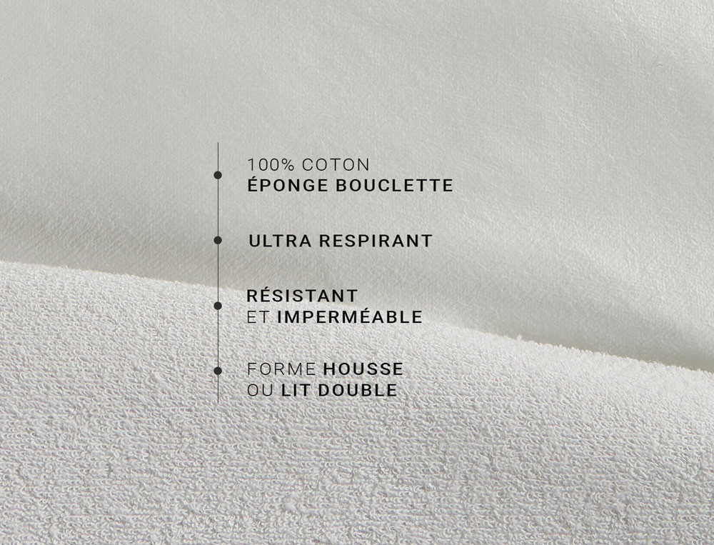 Protège-matelas imperméableÉponge élastomère