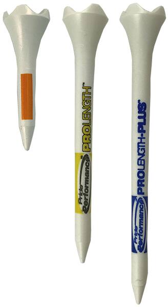 Pride Evolution Plastic Golf Tee Combo Pack, Assorted Sizes, 40-pk, White, 1-1/2-in & 2-3/4-in