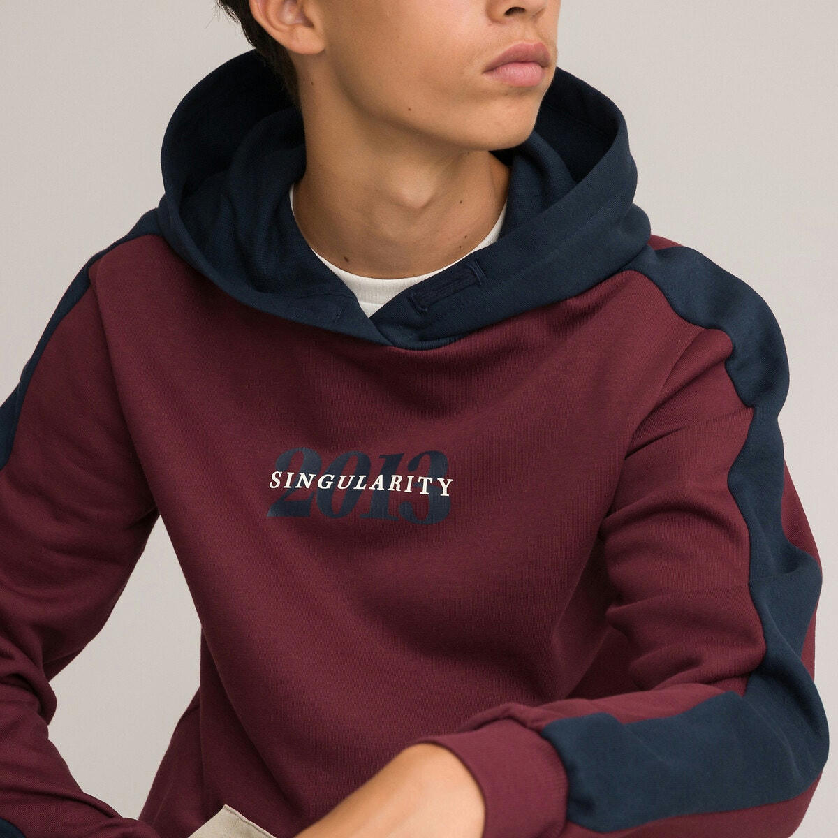 Sweat à capuche colorblock