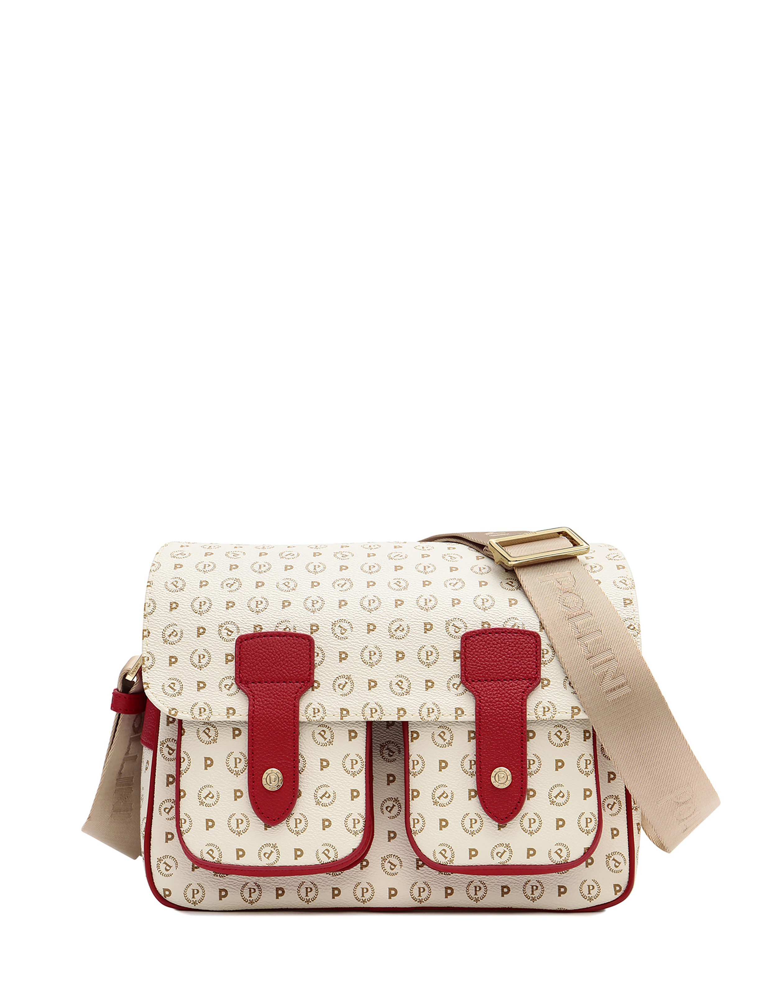 Borsa Messenger Small Heritage Logo Classic Avorio/lacca