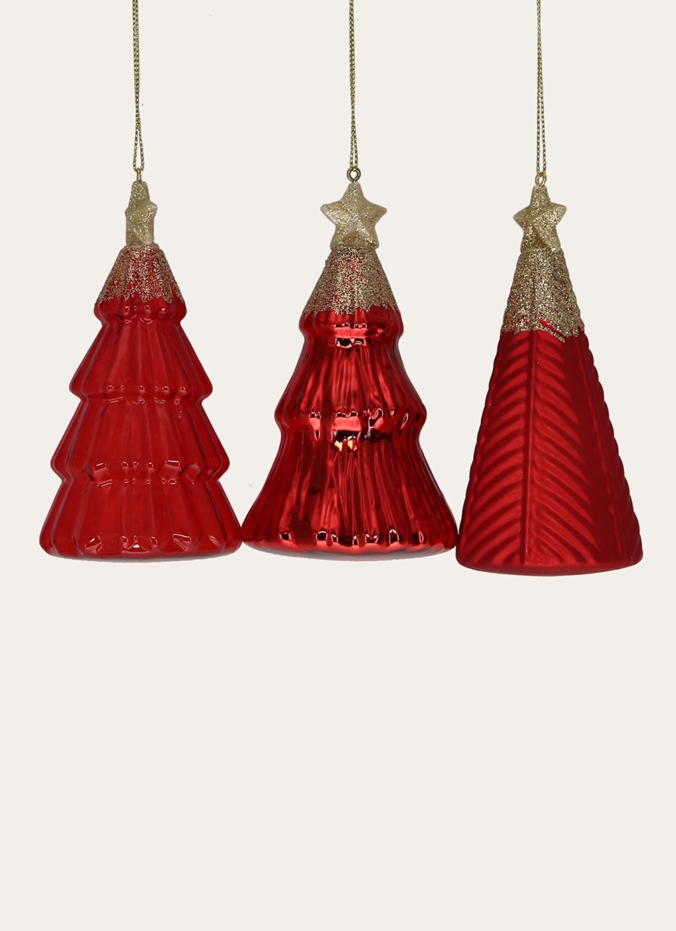 SAPIN EN VERRE à SUSPENDRE (MODÈLE ALÉATOIRE) RUBIS