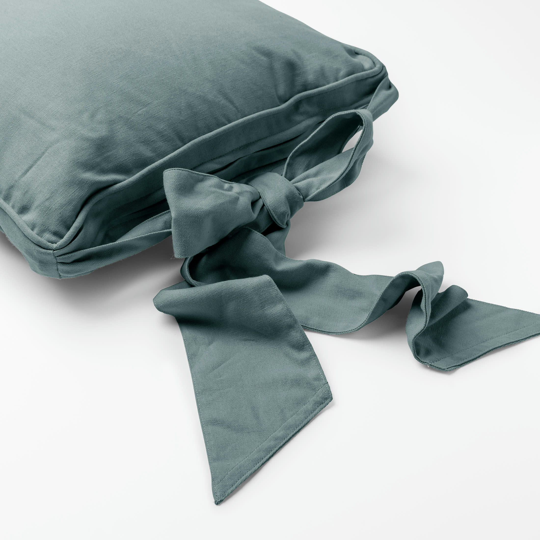 Javaan - Housse de galette de chaise vert en coton 45x45 cm uni