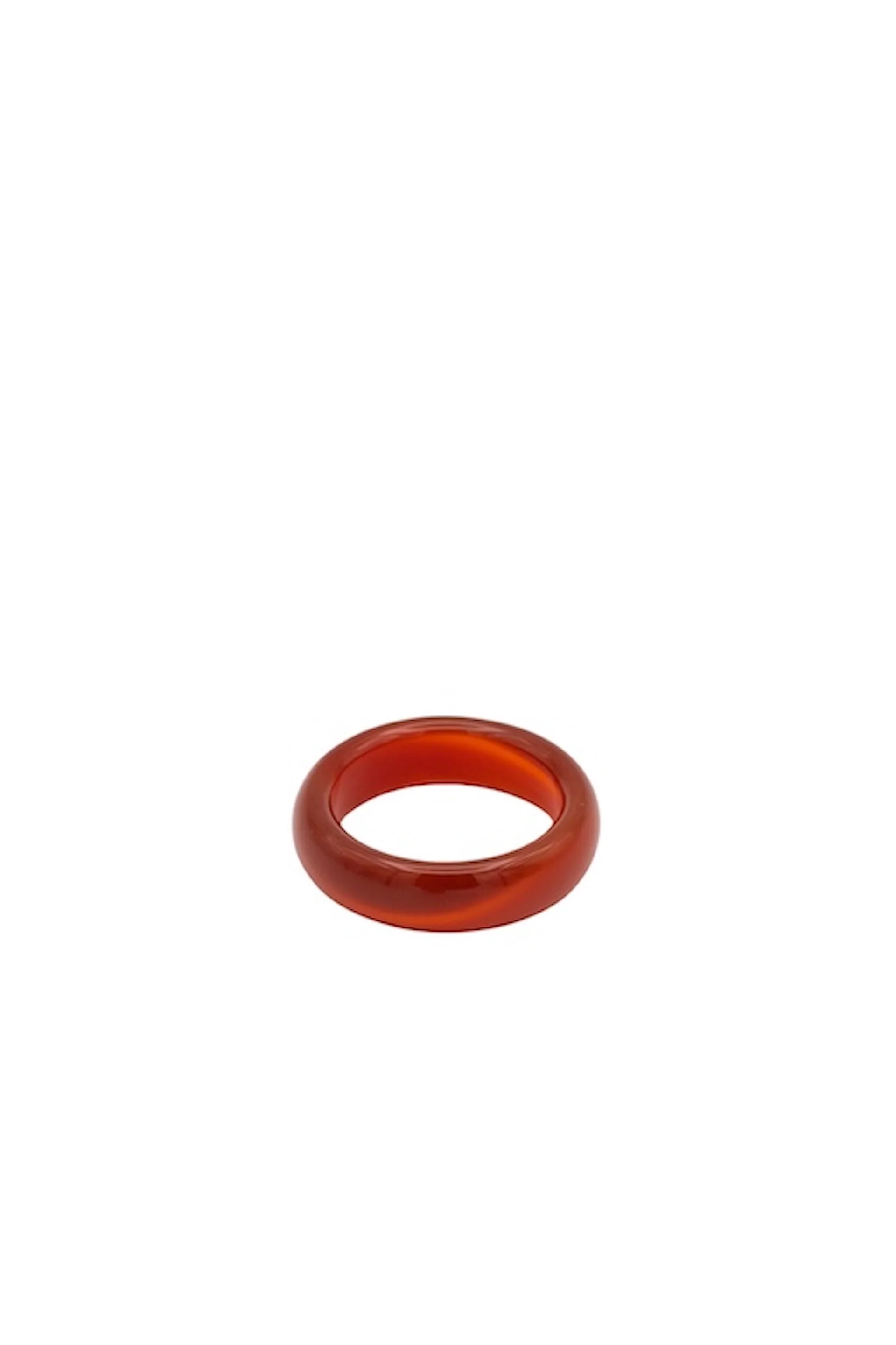 Persimmon — Dark Orange Jade Stone Ring