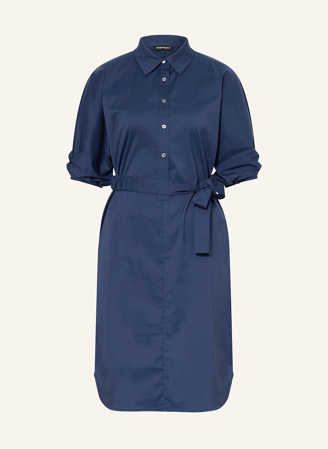 REPEAT Hemdblusenkleid mit 3/4-Arm
