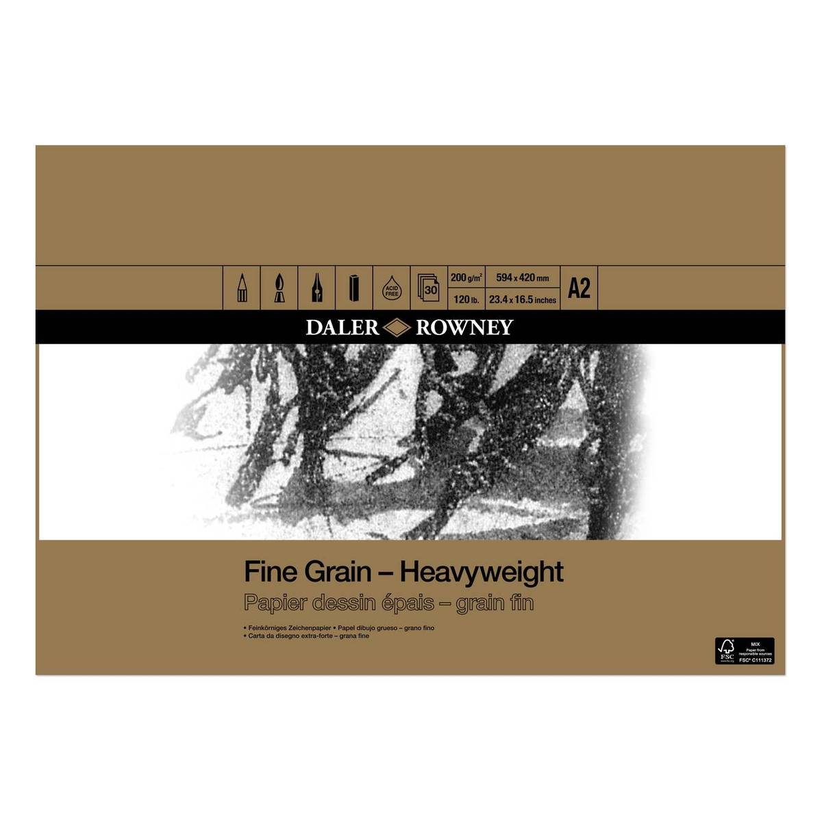 Daler-Rowney Heavyweight Fine Grain Sketchbook A2