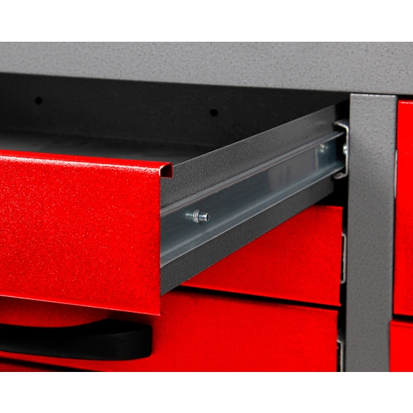 Werkbank, Konny 160 cm Rot-Grau
