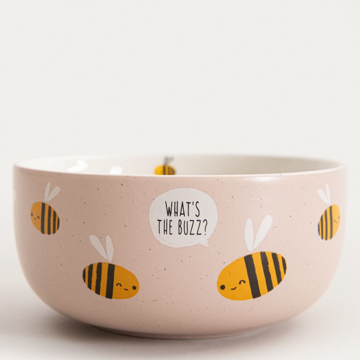 Miska ANNBEE z pszczołą różowa 13 cm
