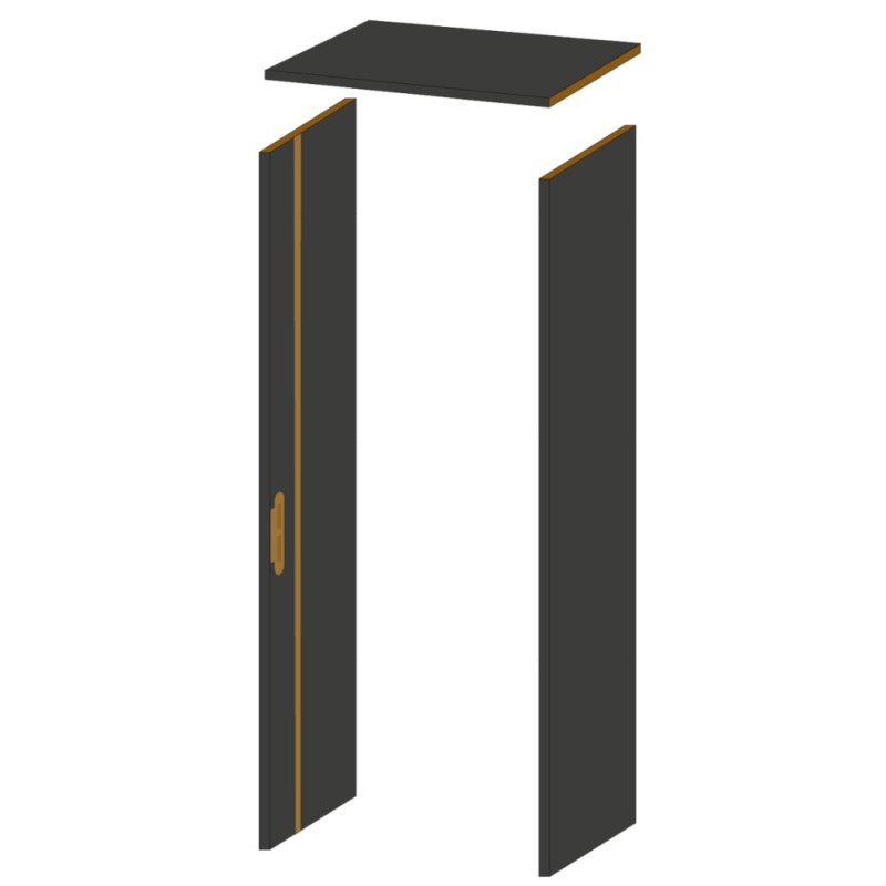 Ebrasement de porte noir mat 16,9 cm THYS