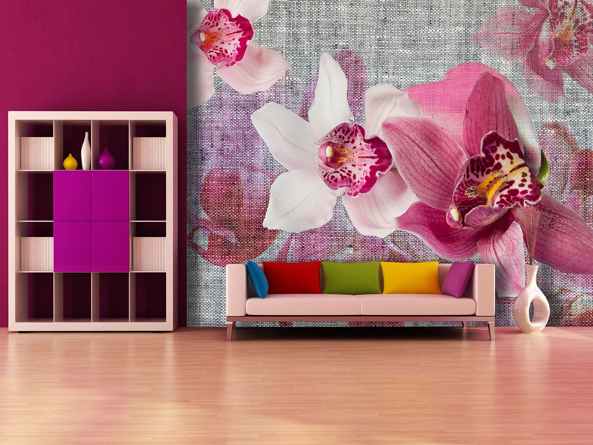 Sanders & Sanders fotobehang bloemen roze - 375 x 270 cm - 600496