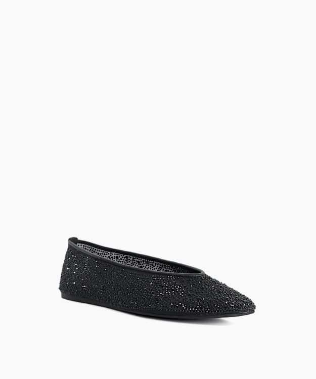 Holden Black - Crystal-Embellished Ballet Flats