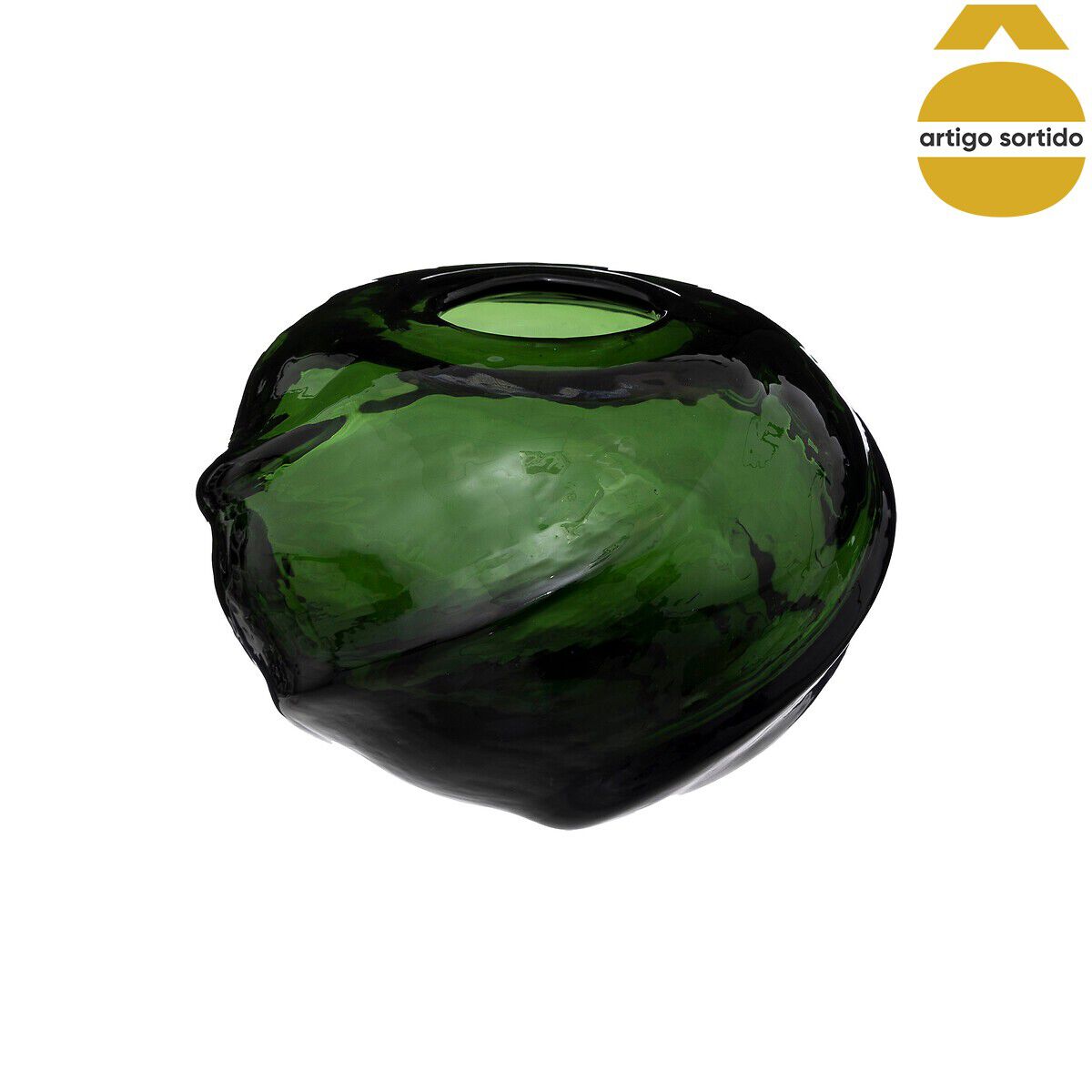 Castiçal redondo em vidro CURL