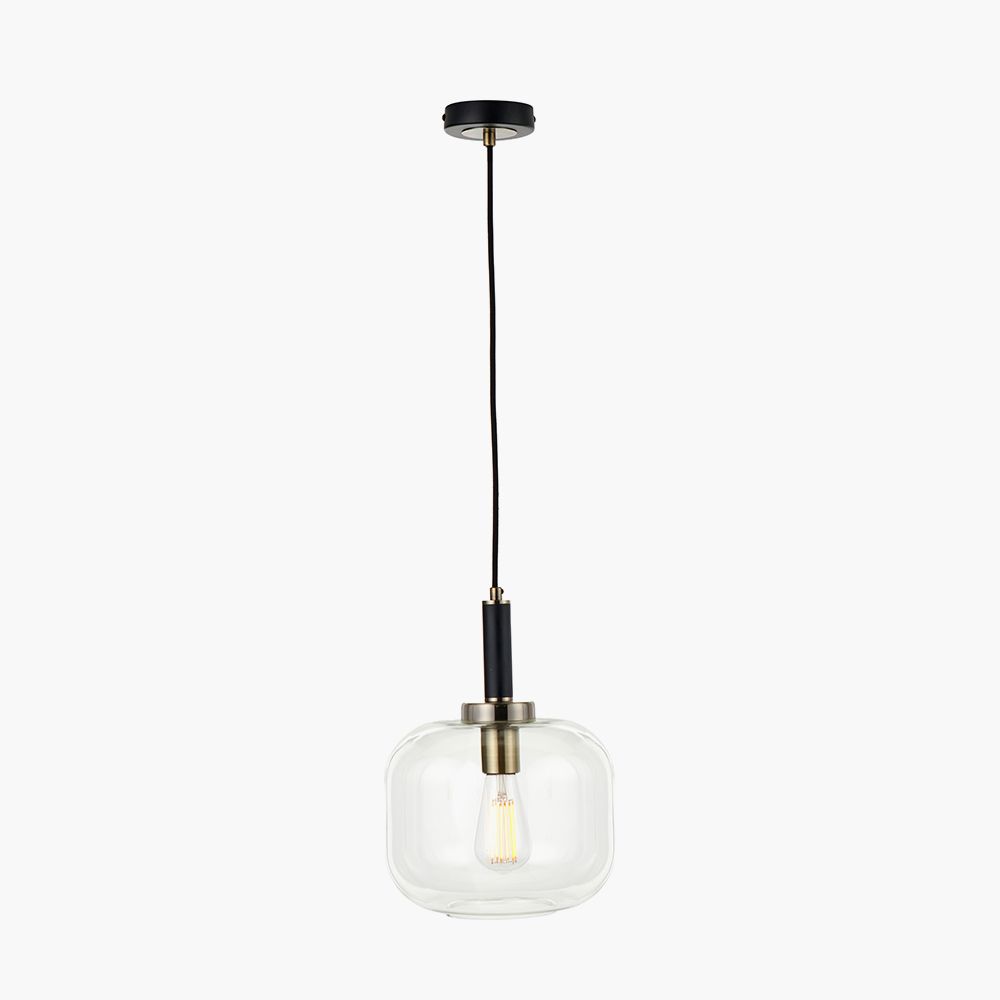 Ruma Minimalist Industrial Glass Pendant Light Industrial Hanging Ceiling Light