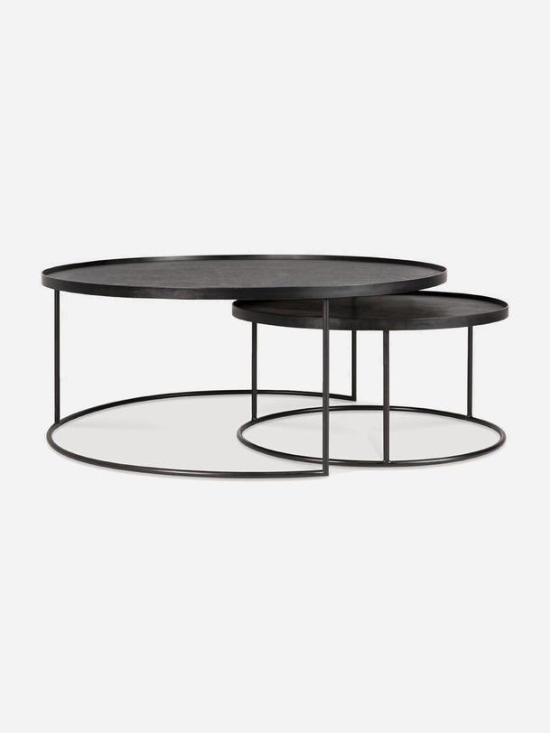 Set tables basses - ethnicraft noir