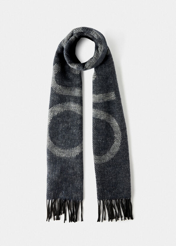 Stola in cotone con logo