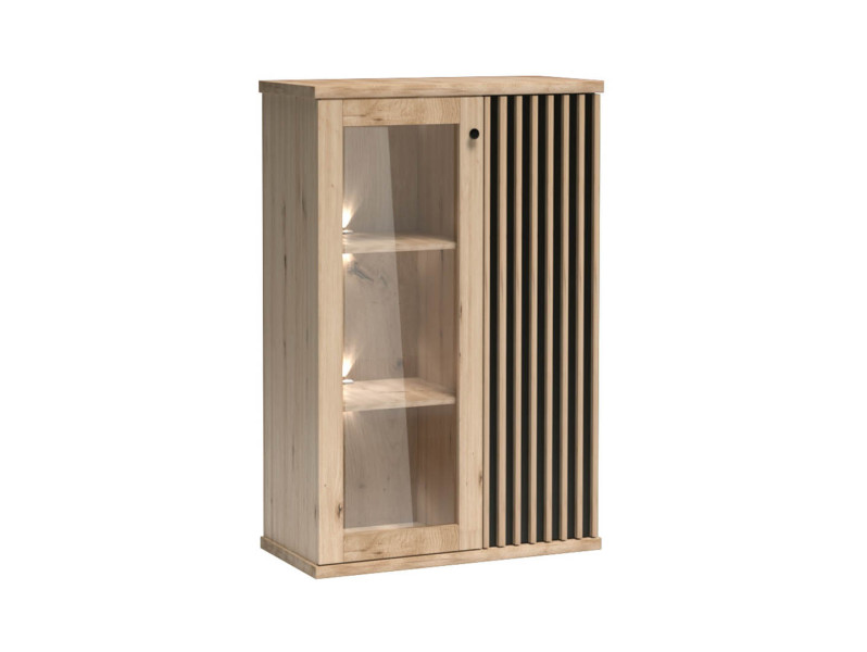 Witryna niska CALI C-3 dąb artisan 2D z półki i drzwiami