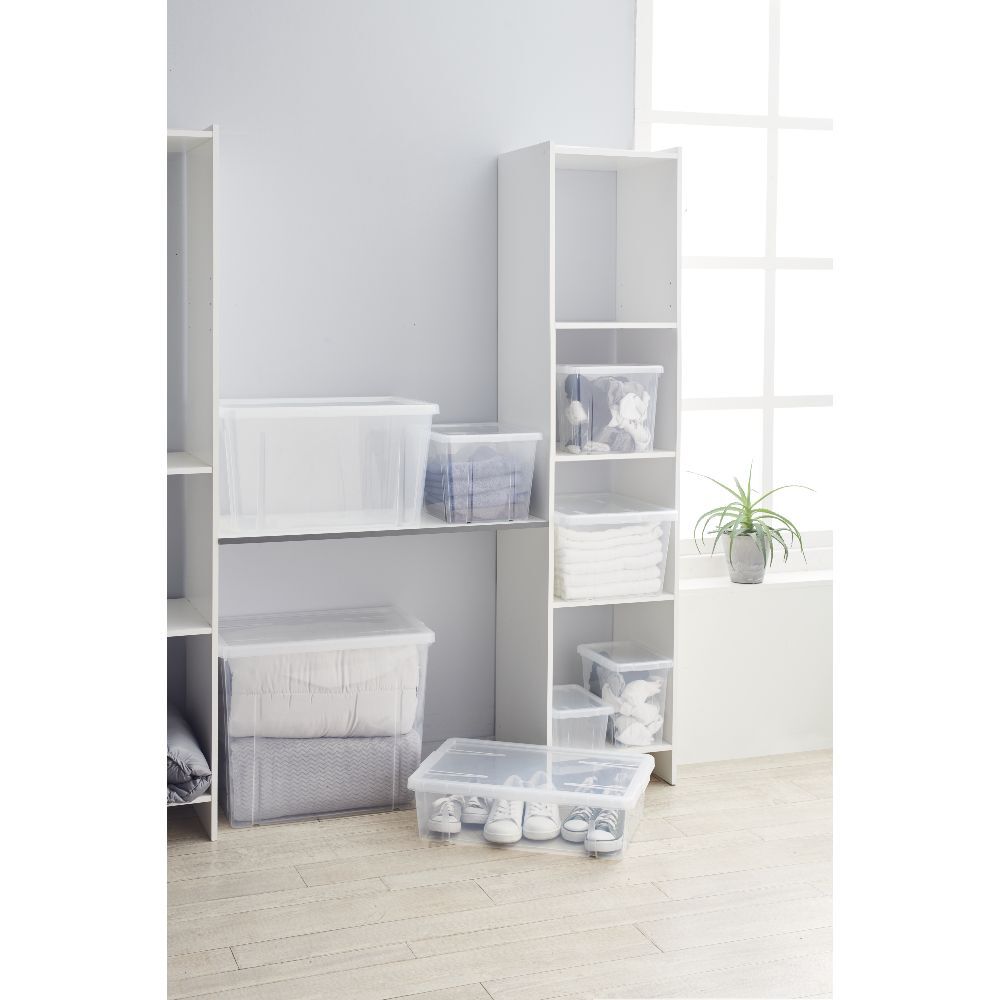 BoÎte de rangement transparente avec couvercle 82L