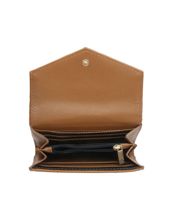 JFY Quilted Pattern Zipped Compartment Purse/Wallet