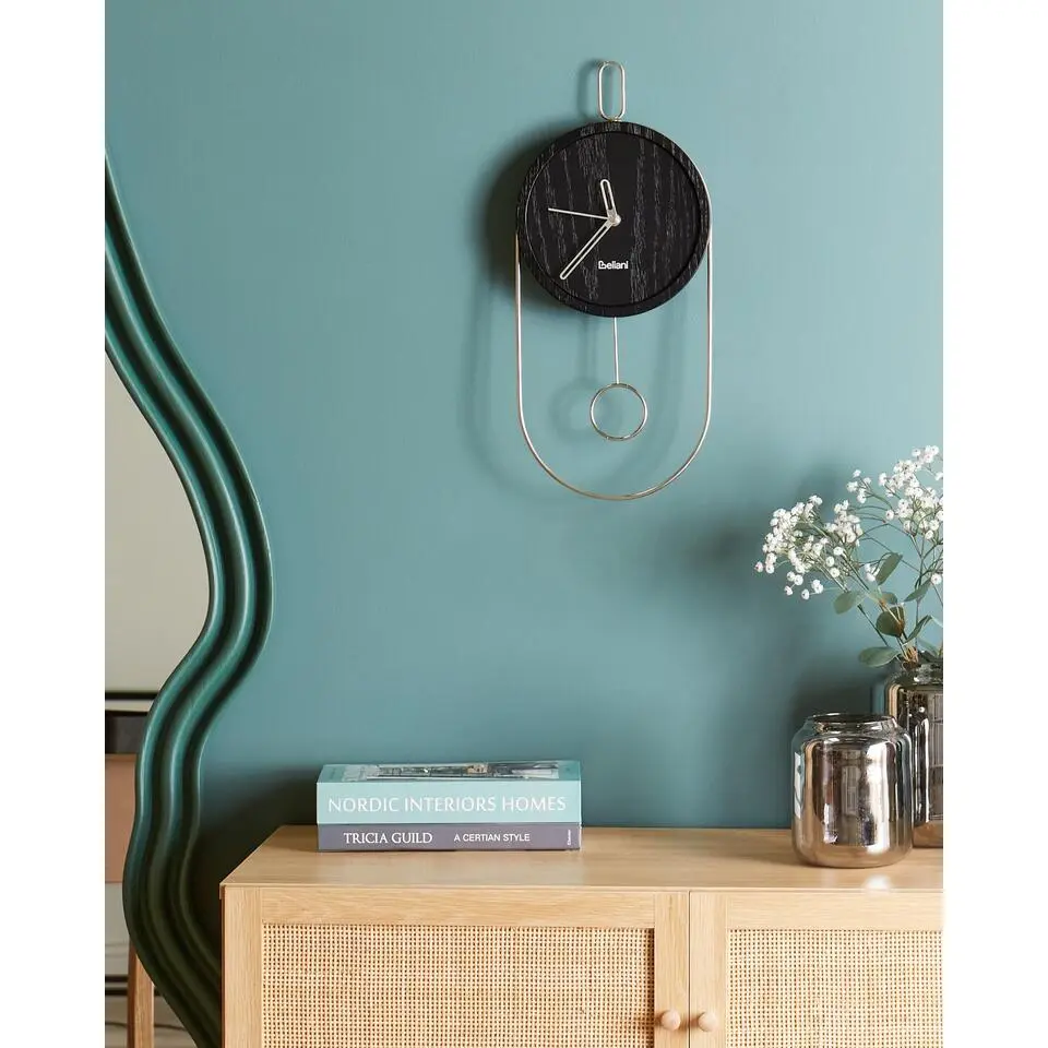 SIERRE - Wandklok - Zwart - MDF