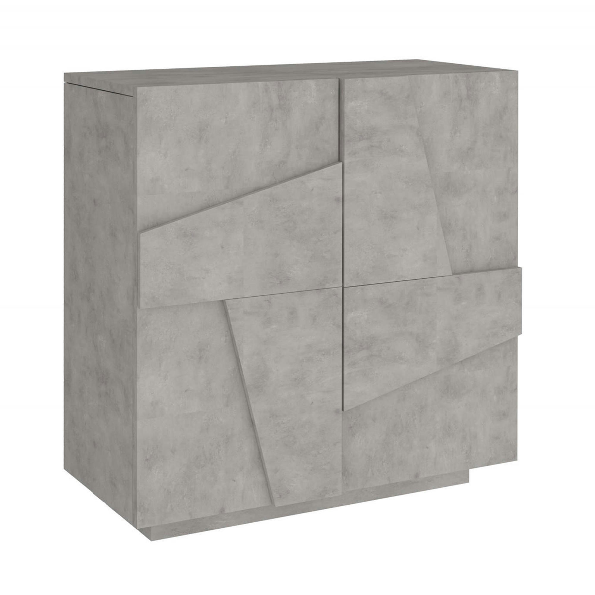 DFOGL - Meuble à chaussures avec 2 portes effet bois gris ardoise