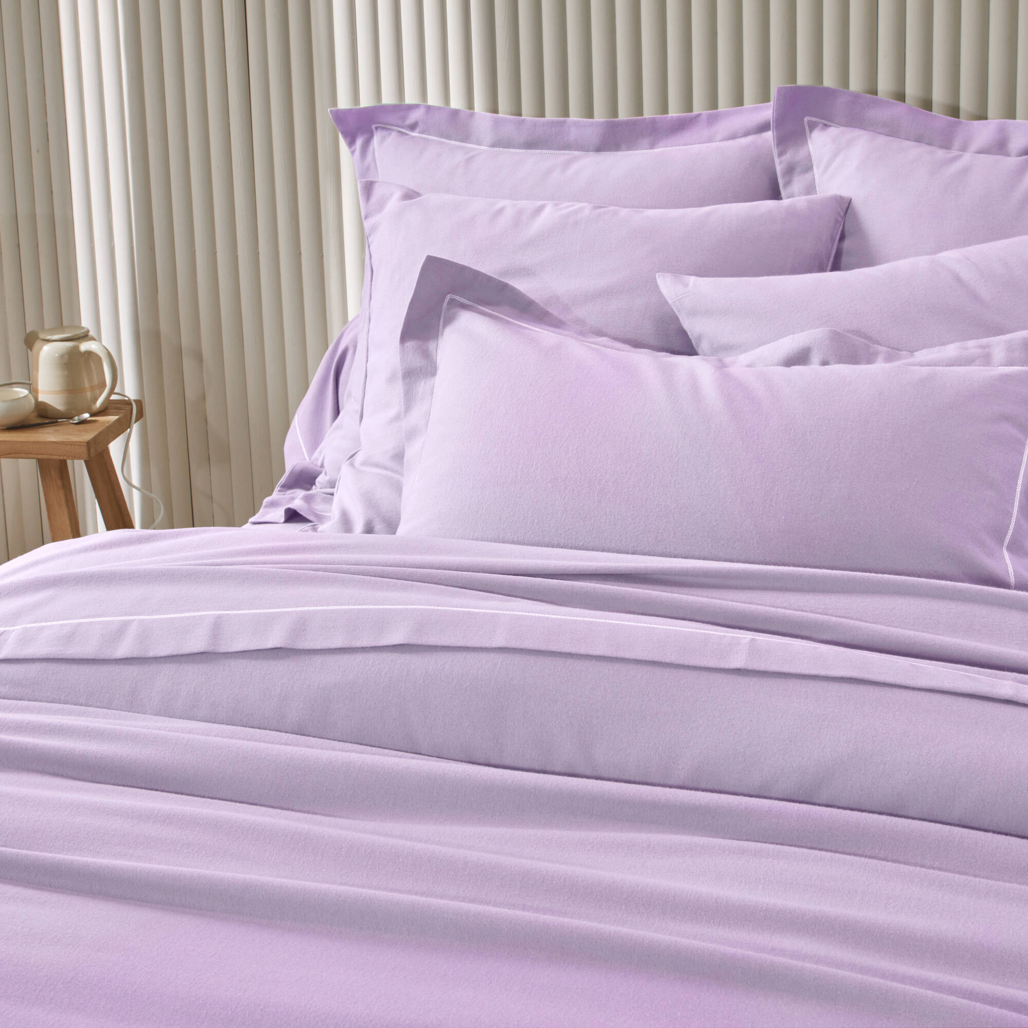 Linge de lit uni flanelle