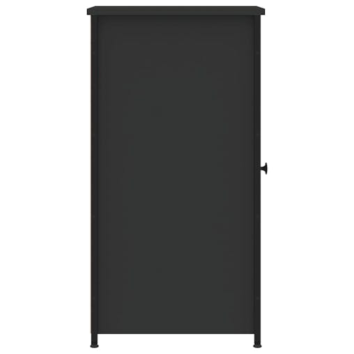 NNEVL Bedside Cabinets 2 pcs Black 32x42x80 cm Engineered Wood