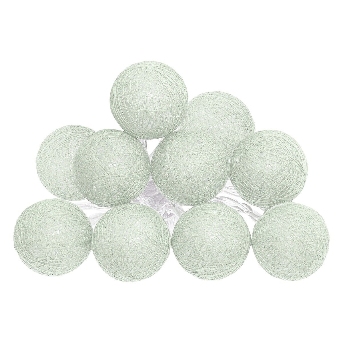 Girlanda COTTON BALLS 10 lampek LED seledynowe na baterie