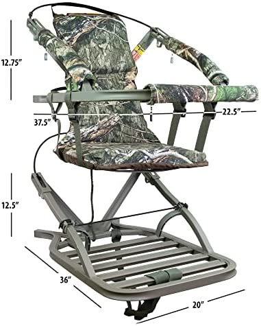Summit Viper SD Climbing Treestand  Lightweight Aluminum, Foam Padded Seat, 300 lbs Capacity, Includes Safety Harness
