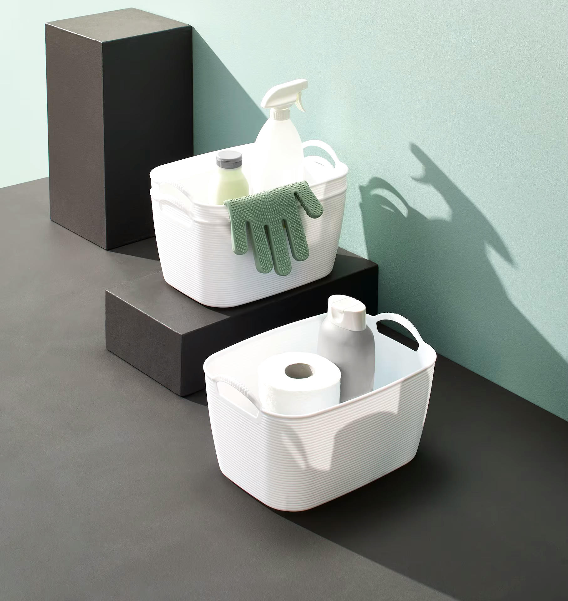 Type A Flexible Storage Bins, White, 7.8-L, 3-pk