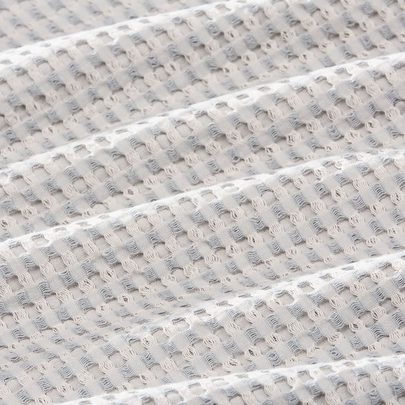 European Collection Turkish Cotton Natural & Seabreeze Waffle Blanket